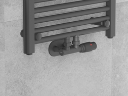 Mexen G00 termostatická zostava s rozetou R, Duplex, DN50, antracit - W907-900-905-66