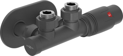 Mexen G00 termostatická zostava s rozetou R, Duplex, DN50, antracit - W907-900-905-66