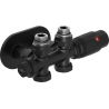 Mexen G00 súprava termostatického ventilu rohového/priamočiarého s krytkou R, Duplex, DN50, čierny - W908-900-905-70