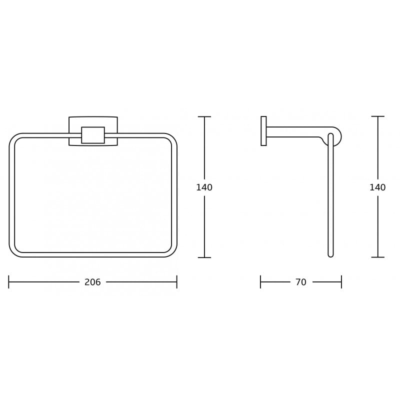 Mexen Zoja vešiak na uterák, zlatý - 7019132-50