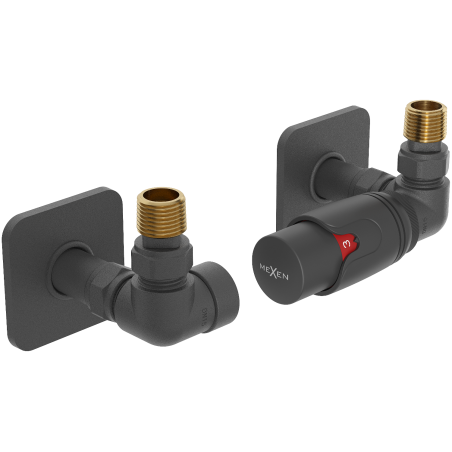 Mexen G00 termostatická súprava osová s krytkou S, antracit - W903-900-909-66