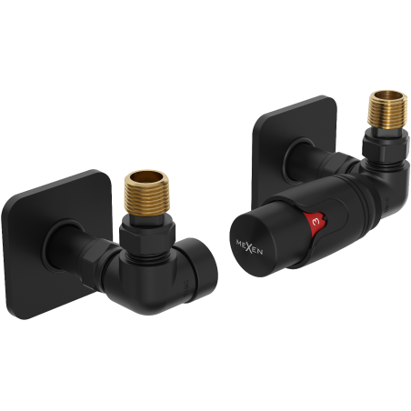 Mexen G00 sada termostatická osová s krytkou S, čierna - W903-900-909-70