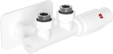 Mexen G00 termostatická uhlová súprava s krytom S, Duplex, DN50, biela - W907-900-910-20