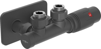 Mexen G00 termostatický rohový set s krytom S, Duplex, DN50, antracit - W907-900-910-66