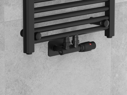 Mexen G00 termostatická súprava rohová s krytom S, Duplex, DN50, čierna - W907-900-910-70