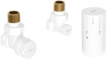 Mexen G05 termostatická sada uhlová, biela - W901-958-20