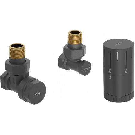 Mexen G05 nástenná termostatická sada, antracit - W901-958-66