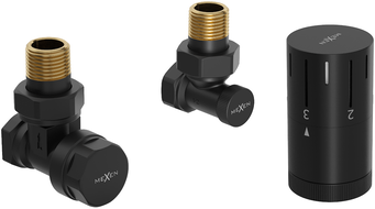 Mexen G05 termostatická súprava rohová, čierna - W901-958-70