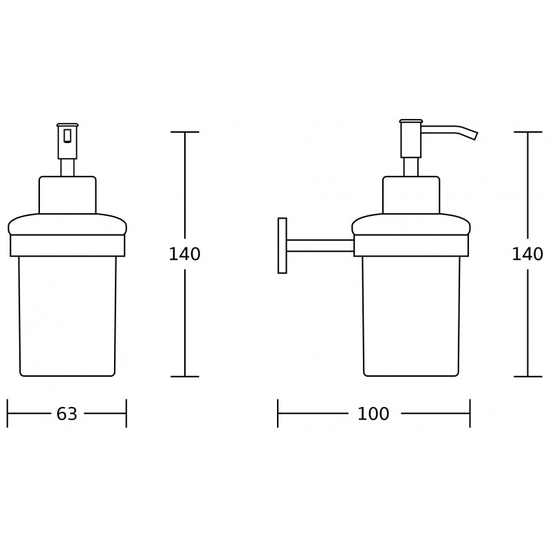 Mexen Zoja dávkovač mydla, chróm - 70191388-00
