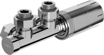 Mexen G05 termostatická sada rohová, Duplex, DN50, chróm - W907-958-01