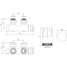Mexen G05 termostatická rohová sada, Duplex, DN50, biela - W907-958-20