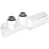 Mexen G05 termostatická zostava rohová, Duplex, DN50, biela - W907-958-20