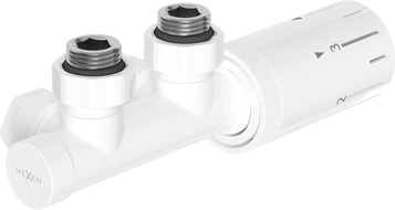 Mexen G05 termostatická zostava rohová, Duplex, DN50, biela - W907-958-20