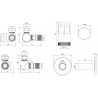 Mexen G05 termostatický set s maskovacím R, čierna - W903-958-904-70