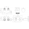 Mexen G05 termostatická rohová sada s maskou R, Duplex, DN50, zlatá - W907-958-905-50