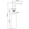 Mexen dávkovač na tekutinu do drezu, inox - 6601320-99