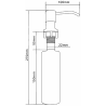 Mexen dávkovač saponátu ku kuchynskému drezu, inox - 6601320-99