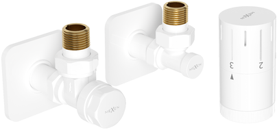 Mexen G05 termostatická súprava rohová s krytom S, biela - W901-958-909-20