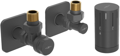 Mexen G05 set termostatický rohový s krytom S, antracit - W901-958-909-66