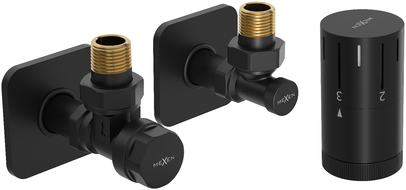 Mexen G05 termostatická sada uhlová s krytkou S, čierna - W901-958-909-70