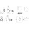 Mexen G05 súprava termostatických ventilov s krytkou S, čierna - W903-958-909-70