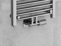 Mexen G05 termostatická súprava rohová s krytkou S, Duplex, DN50, chróm - W907-958-910-01