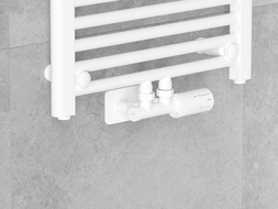 Mexen G05 termostatická súprava rohová s krytom S, Duplex, DN50, biela - W907-958-910-20