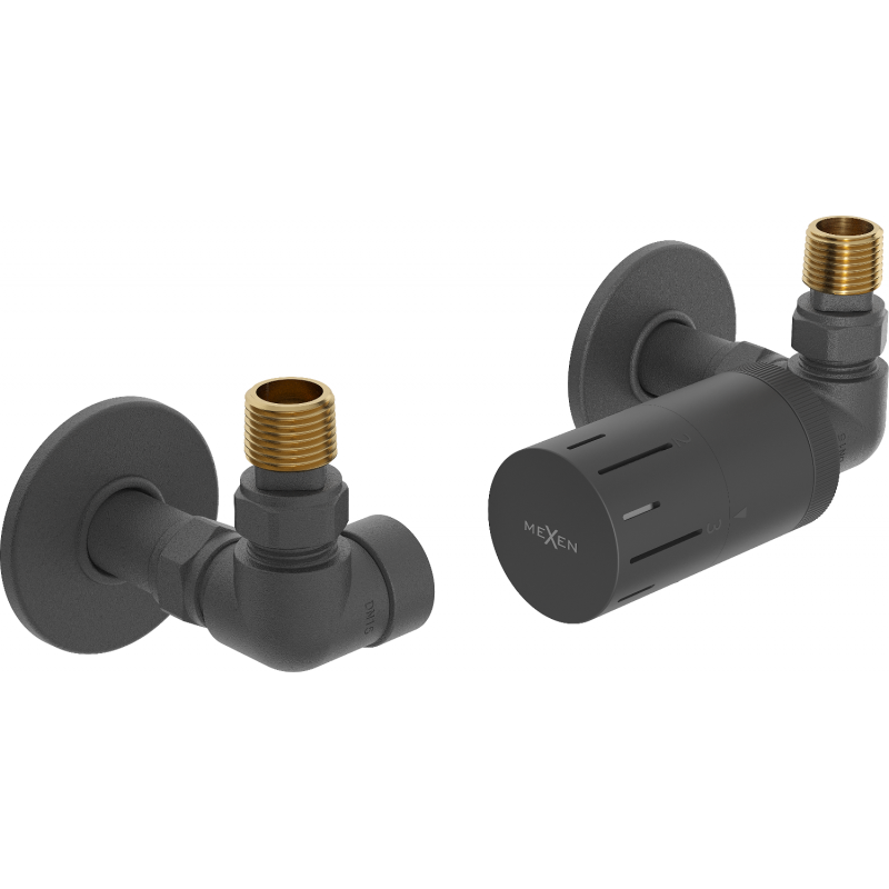 Mexen G05 termostatická súprava axiálna s krytkou R, antracit - W903-958-904-66