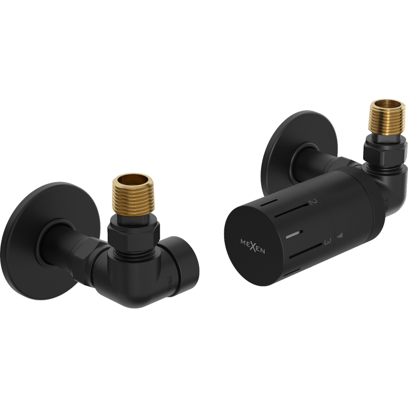 Mexen G05 termostatická sada osová s krytom R, čierna - W903-958-904-70