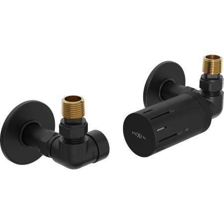 Mexen G05 termostatická sada osová s krytom R, čierna - W903-958-904-70