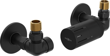 Mexen G05 termostatická sada osová s krytom R, čierna - W903-958-904-70