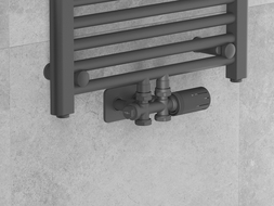 Mexen G05 termostatická sada uhlová/rovná s krytom S, Duplex, DN50, antracit - W908-958-910-66