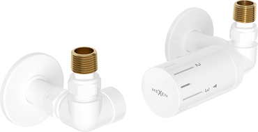 Mexen G05 sada termostatických ventilov osový s krytom R, biely - W903-958-904-20