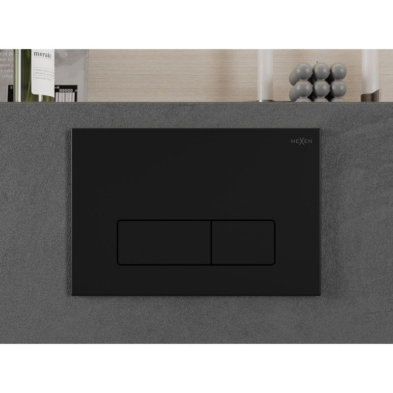 Mexen Fenix 13 splachovací tlačidlo Slim, čierny matný - 601303