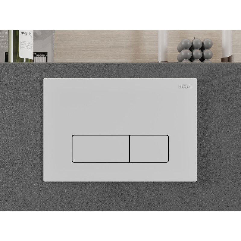 Mexen Fenix 13 splachovací tlačidlo Slim, biela matná - 601320