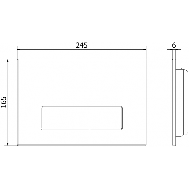 Mexen Fenix 13 splachovacie tlačidlo Slim, gun gray - 601366