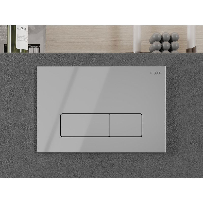 Mexen Fenix 13 splachovací tlačidlo Slim, lesklý chróm - 601301