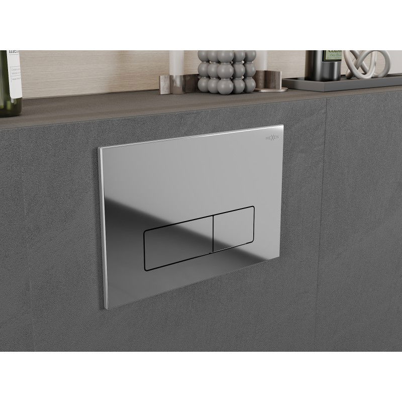 Mexen Fenix 13 splachovací tlačidlo Slim, lesklý chróm - 601301