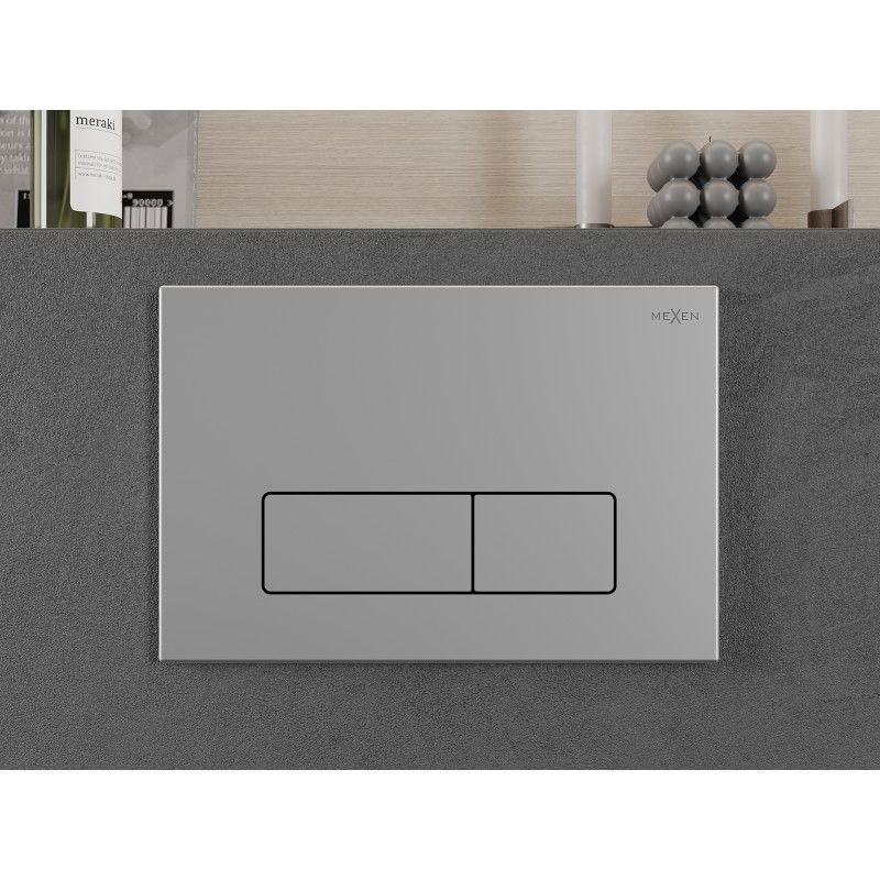 Mexen Fenix 13 splachovací tlačidlo Slim, matný chróm - 601302