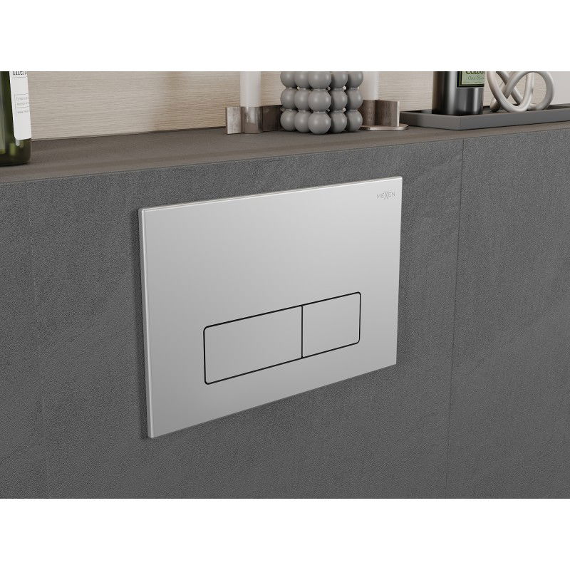 Mexen Fenix 13 splachovací tlačidlo Slim, matný chróm - 601302
