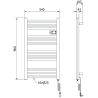 Mexen Aran elektrický radiátor 960 x 500 mm, 500 W, biely - W306-0960-540-00-20