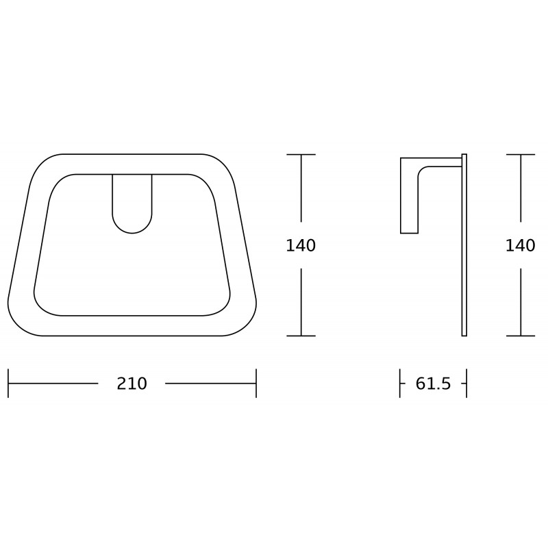 Mexen Lea vešiak na uterák, zlatý - 7026032-50