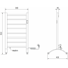 Mexen Oso elektrický radiátor 2v1 stojaci 910 x 500 mm, 200 W, biely - W304-0910-500-00-20