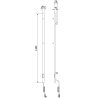 Mexen Pino elektrický radiátor s věšáky na ručníky 1405 x 32 mm, 75 W, bílý - W301-1405-032-00-20