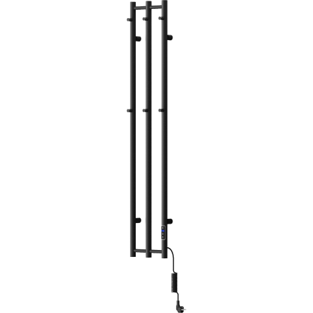 Mexen Pino elektrický radiátor s vešiakmi na uteráky 1405 x 242 mm, 200 W, čierny - W301-1405-242-00-70
