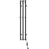 Mexen Pino elektrický radiátor s vešiakmi na uteráky 1405 x 242 mm, 200 W, čierny - W301-1405-242-00-70