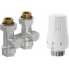 Mexen G01 termostatická súprava s dvoma trubicami DN50, priamy 1/2"x16 mm, nikel - W912-016-918-01