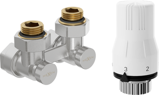 Mexen G02 dvojrúrová termostatická sada DN50, rohová 1/2"x16 mm, nikel - W911-016-928-01