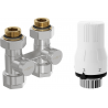 Mexen G02 termostatická súprava s dvoma rúrami DN50, priamy 1/2"x16 mm, nikel - W912-016-928-01