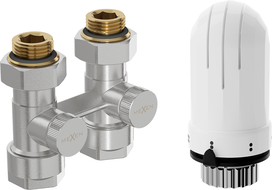 Mexen G03 termostatická súprava dvojrúrková DN50, rovná 1/2"x16 mm, nikel - W912-016-938-01